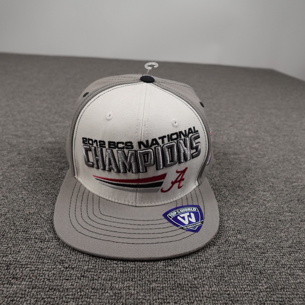 Alabama Crimson Tide Hat Cap Strap Back One Size Gray Football BCS Champions TOW